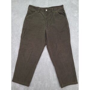 Roundtree & Yorke Varsity‎ Men's Corduroy Painters Pants 36X29 Olive Green